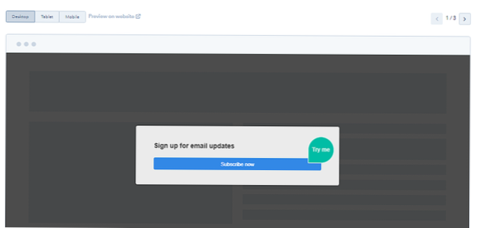 Voglio creare un Hubspot Popup target solo per utenti disconnessi