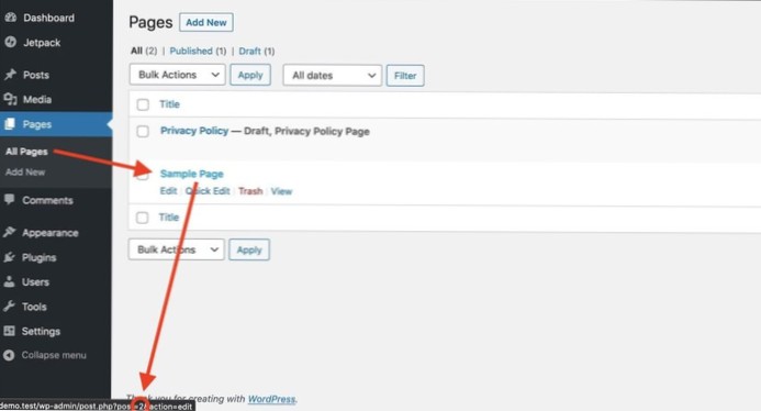 In Wordpress, how can I get the error log to see a postID of a page on the load of post.php?