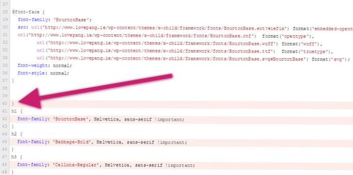 Problema com Webfont / font-face no tema filho