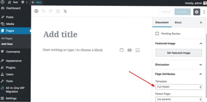 É necessário excluir a área do widget da barra lateral e ter a página inteira em vez de apenas ter uma área do widget em branco