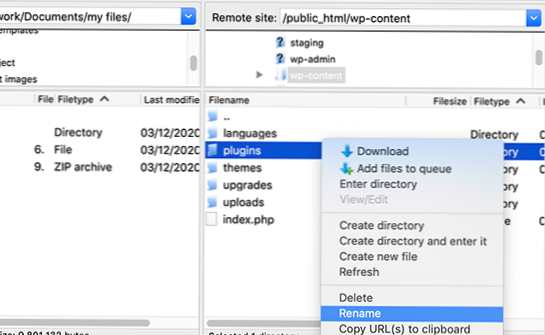 Impossibile accedere alla console di amministrazione dopo l'installazione e l'attivazione di un plug-in