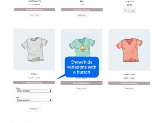 Product met variaties toont geen variatieafbeelding