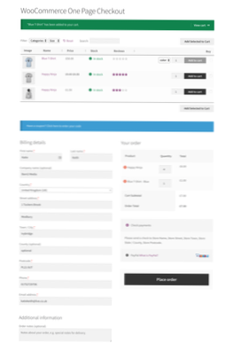 Réorganiser la mise en page de la page de paiement Woocommerce