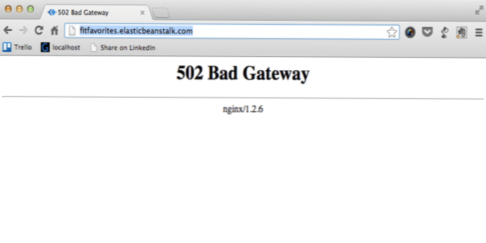 Opakující se problém 502 Bad Gateway