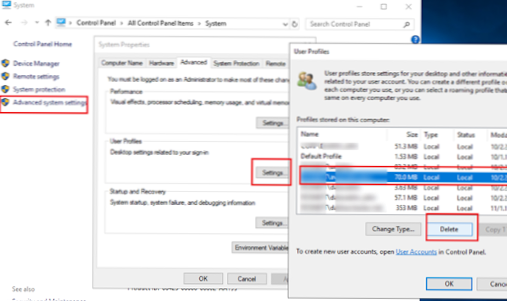 Supprimer les e-mails des profils utilisateur
