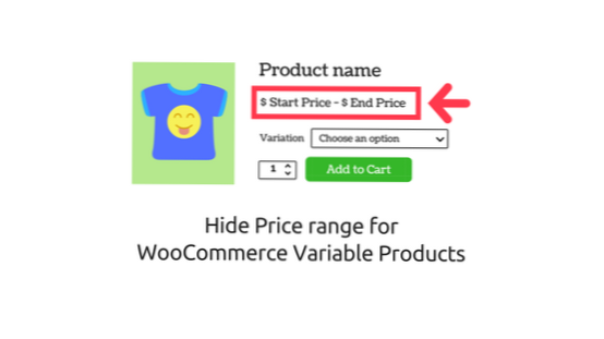 Replace the Variable Price range woocomerce in sidebar