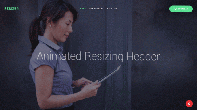 Shrink Header Image on Scroll