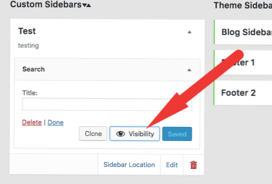 Alguns widgets na barra lateral direita e toda a seção de rodapé não estão funcionando em um site Wordpress