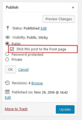 Sticky Post query in wordpress
