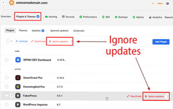 Theme, das ein „Core“-Plugin enthält, aber die Dateien im Theme und untergeordneten Ordner ignoriert