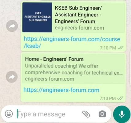 Thumbnails Not generated when sharing on WhatsApp