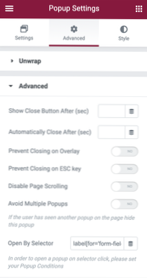 Elementor Popup per Code auslösen [geschlossen]
