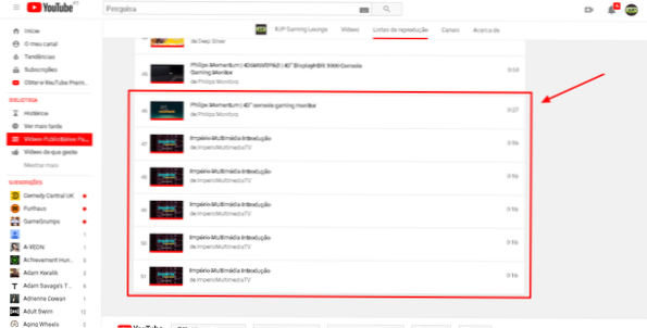 Playlists de vídeo não é possível adicionar o mesmo vídeo duas ou mais vezes?