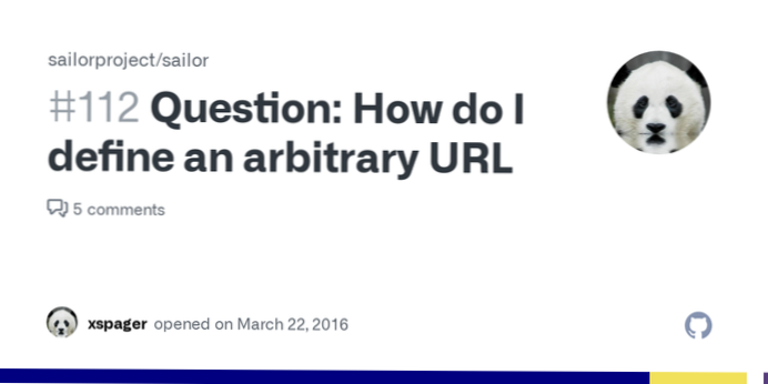 What is an arbitrary URL?
