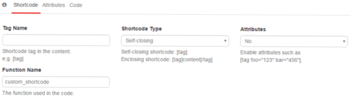 Care este parametrul $ atts în shortcode_atts ()?