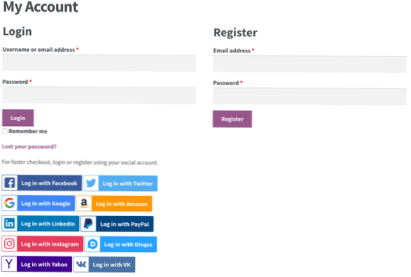 Perché mancano le mie credenziali di accesso a WordPress, ma funziona con WooCommerce??