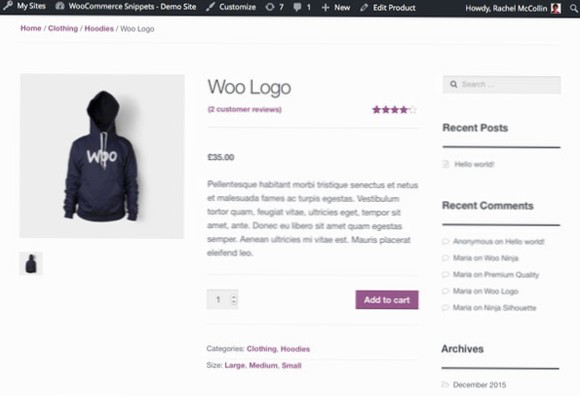 Woocommerce krijgt attributen