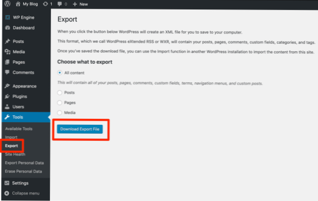 WordPress does not import all pages and post