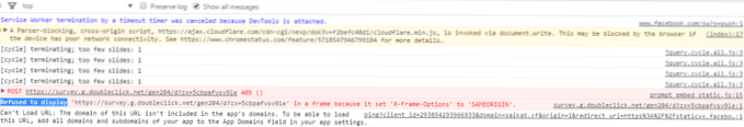 WP hat sich geweigert, 'URL' in einem Frame anzuzeigen, weil es 'X-Frame-Options' auf 'sameorigin' gesetzt hat