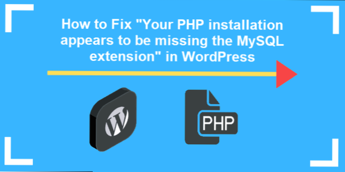 instalării dvs. php îi lipsește extensia MySQL Wordpress CPANEL [închis]