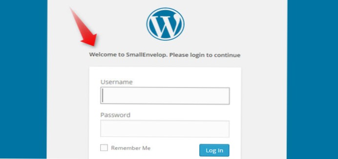 Tilføj indhold på wp-login-siden