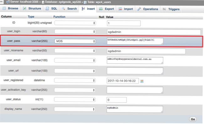 Adding column to wpex_users