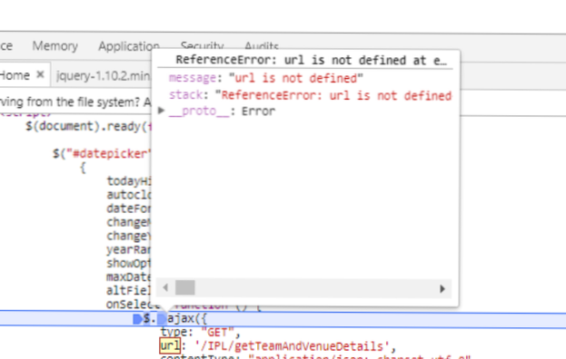 Ajax ist nicht definiert