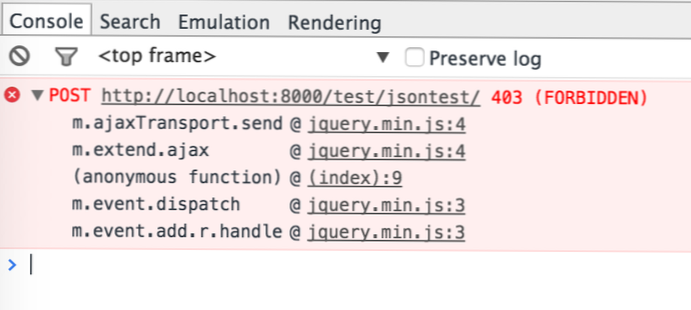 $.ajax resulterer i 403 forbudt