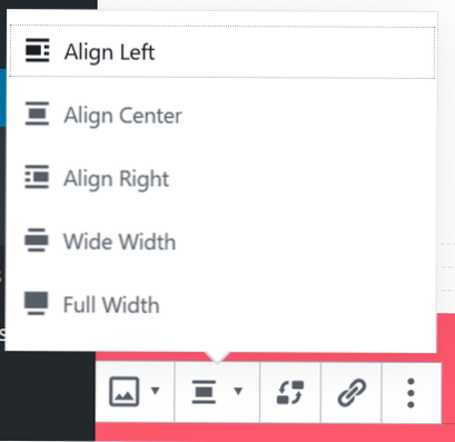 Alinhar blocos de grupo à esquerda ou direita