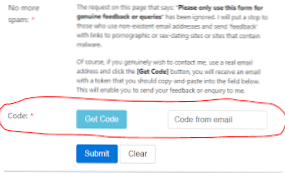 Posso proteggere una pagina con un modulo che richiede un indirizzo email??