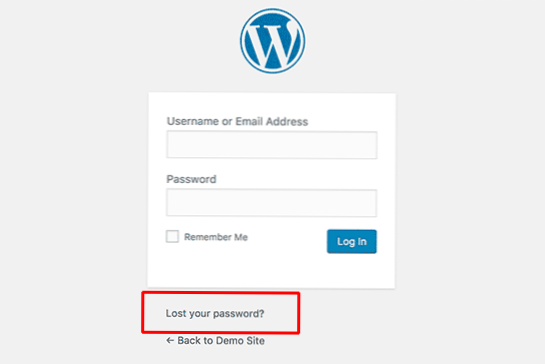 Non riesco a reimpostare la password la mia password wordpress nemmeno con phpMyAdmin