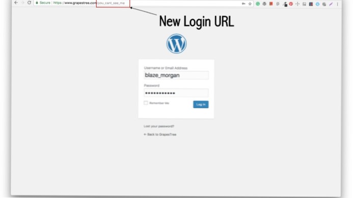 Skift administrator-login-URL