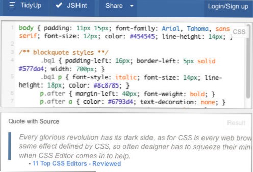 Veränderung <blockquote> HTML-Markup im Blogbeitrag