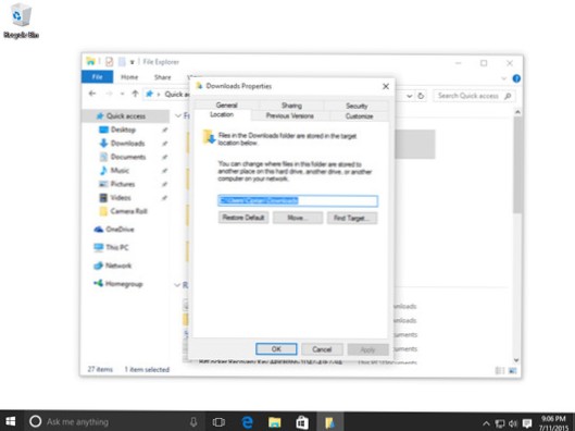Change Image folder Locations