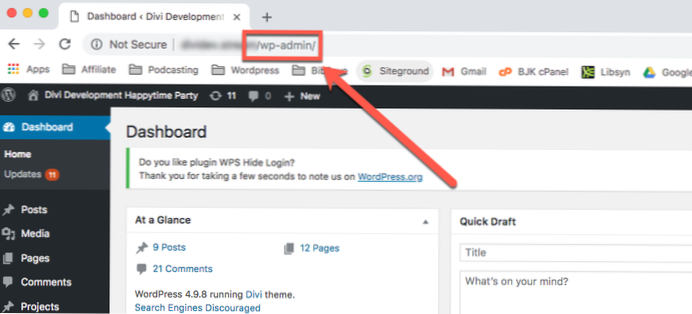 Skift wp-login til brugerdefineret URL-login-side