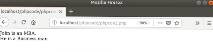 Concatenate output of php function into string