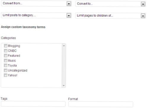 Convert category to custom post type
