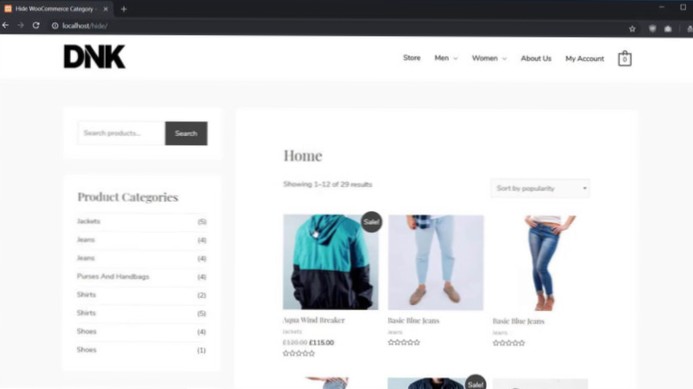 customize woocommerce templates and display store on home