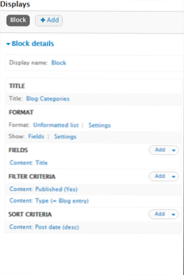 Exibir termos relacionados de uma taxonomia em uma entrada