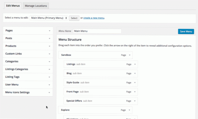 Visning af indlogget brugernavn og avatar i Wordpress-menuen