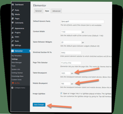 Elementor Pro and Astra have different breakpoints - how to salvage?