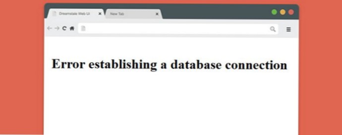 Erreur de connexion à la base de données,
