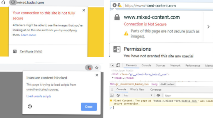 Trouvez le fichier source provoquant un avertissement de contenu mixte