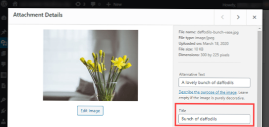 Haal een afbeelding uit de mediabibliotheek met de titel