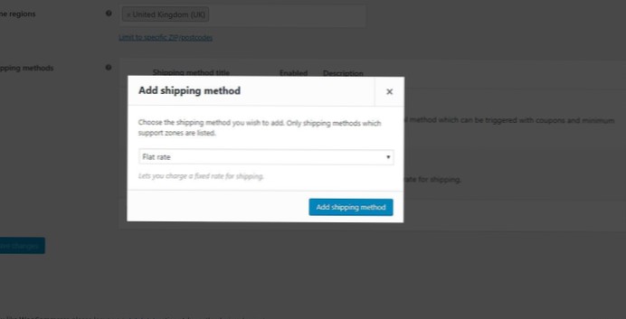 Get WooCommerce shipping methods programmatically