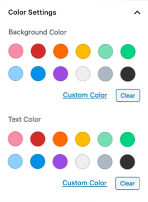 RGBA-Farbe vom Gutenberg Colourpicker erhalten