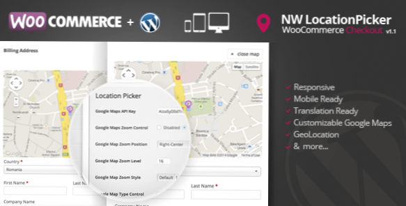Google Maps for Woocommerce Checkout