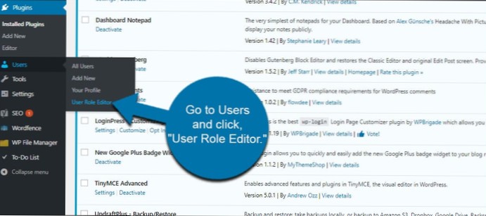 Seitenmenü im Admin-Panel für bestimmte Benutzer ausblenden