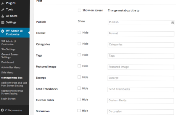 Jak mohu změnit štítky související s „uživateli“ na panelu WordPress