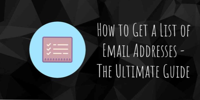 Cum pot obține o listă de clienți dintr-o listă de adrese de e-mail?